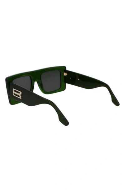 Victoria Beckham Vb Monogram 51mm Rectangular Sunglasses In Green
