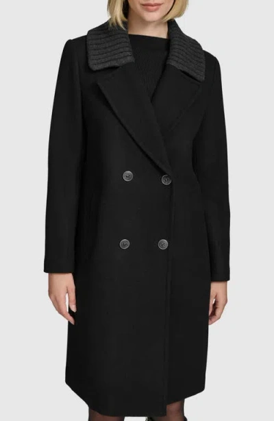 Andrew Marc Sloane Wool Blend Walker Coat In Black