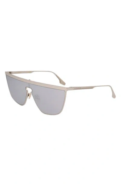 Victoria Beckham Shield Frame Sunglasses In Metallic