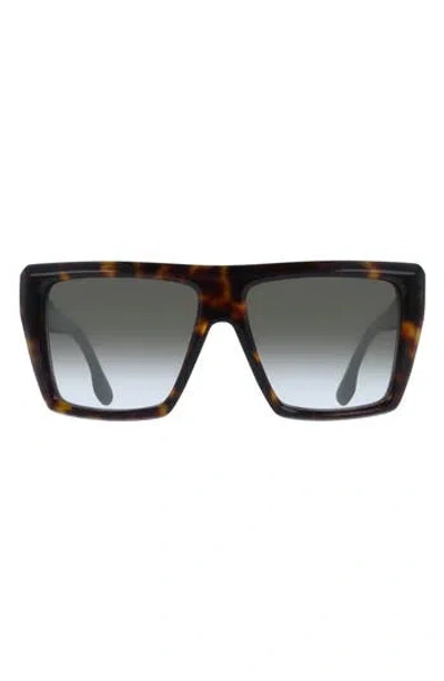 Victoria Beckham 56mm Gradient Square Sunglasses In Brown
