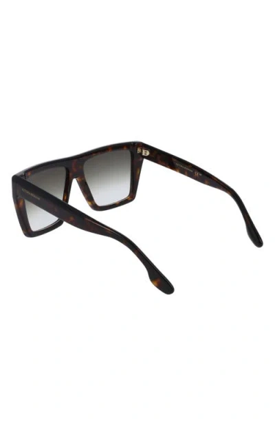 Victoria Beckham 56mm Gradient Square Sunglasses In Brown