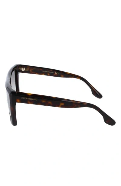 Victoria Beckham 56mm Gradient Square Sunglasses In Brown