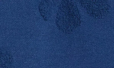 Cyrus Floral Textured Sweater Jacket In Blue