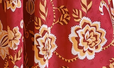 Flying Tomato Print Midi Dress In Red