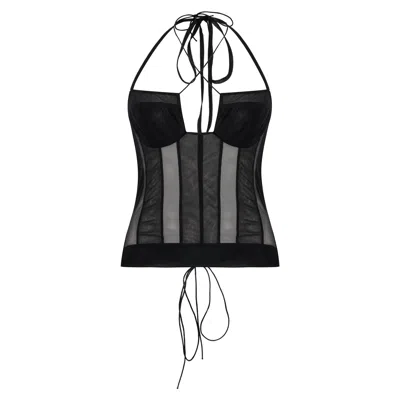 Pcfg Tulle Women Top - Black In Black