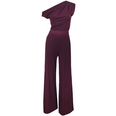 Me&thee Women's Red Only You Burgundy Drop Shoulder Jumpsuit In Red