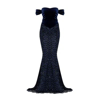 Nur Karaata Women's Blue Dynasty Waltz Dress In Blue
