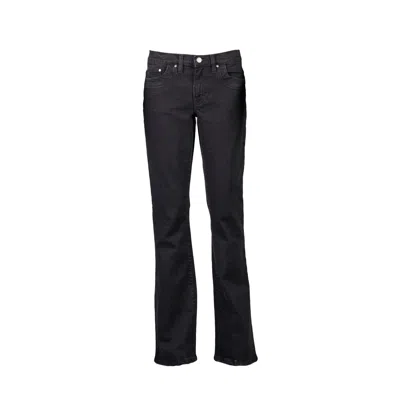 Love And Nostalgia Women's Killer Low Rise Bootcut Jean - Washed Back Black In Black