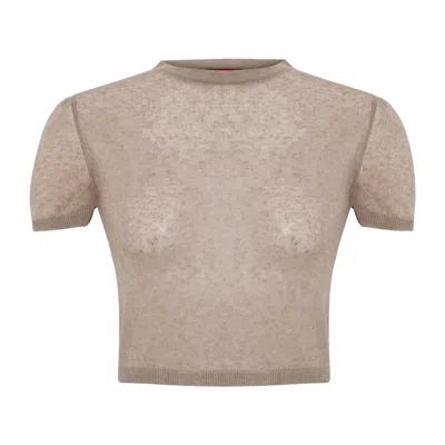 Pcfg Short Sleeve Knit Top In White