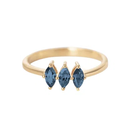 Belinda Jewelz Women's Brynne Blue Sapphire Birthstone Ring In Gold