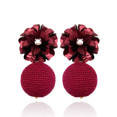 Pinar Ozevlat Women's Red Blossom Bon Bon Claret In Red