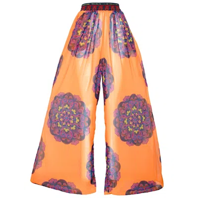 Ofuure Women's Orange Milandu Chiffon Cover Up Pants In Orange