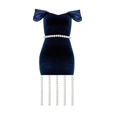 Nur Karaata Women's Blue Dynasty Pearl Dress In Blue
