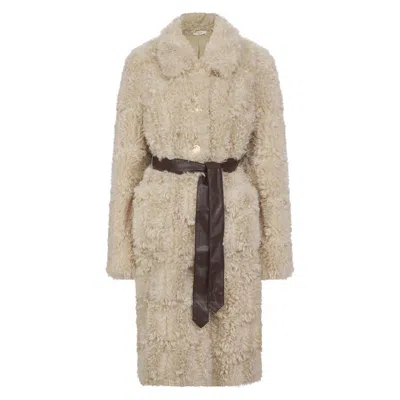 Nooki Design Women's Neutrals Rowena Shaggy Jacket In Brown