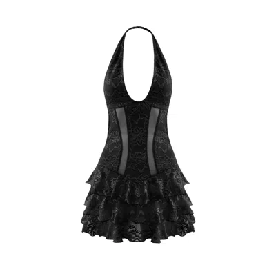 Ow Collection Eleanor Mini Dress In Black