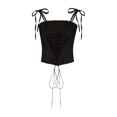 Pcfg Women's Black Your Itch Corded Top In Black