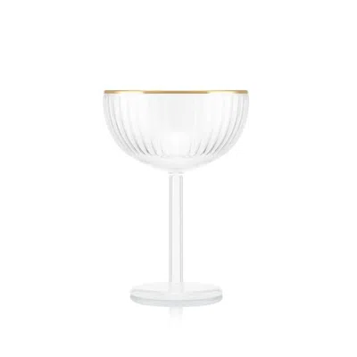 Bodum Neutrals Douro Double Wall Champagne Coupe Glass Set In Transparent