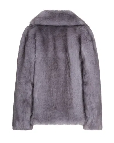 Stand Studio Faux Fur Valentina Jacket In Gray