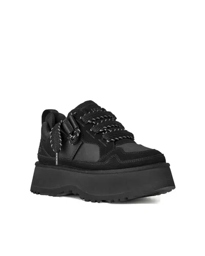 Ugg Chunky Platform Sneakers With Suede And Recycled Materials In Black