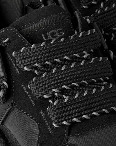 Ugg Chunky Platform Sneakers With Suede And Recycled Materials In Black