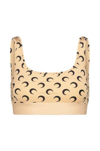 Marine Serre Regenerated Jersey Sport Bra Clothing In Neutral