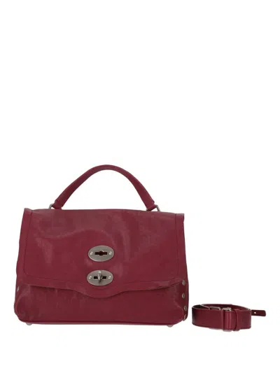 Zanellato Structured Shoulder Bag Featuring Top Handle In Burgundy