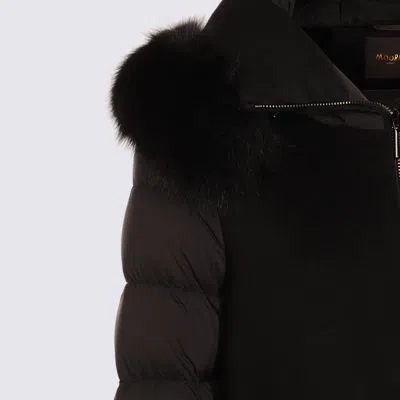 Moorer Black Wool Down Jacket In Black