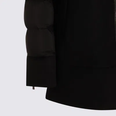 Moorer Black Wool Down Jacket In Black