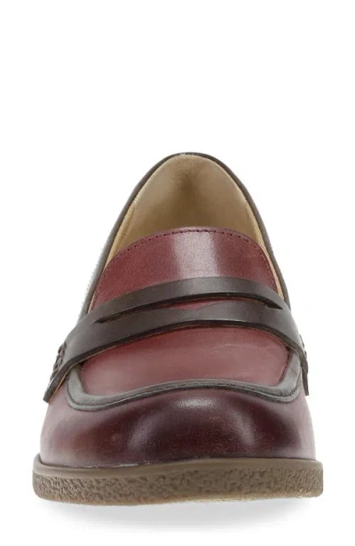 Dansko Danica Waterproof Penny Loafer Pump In Burgundy