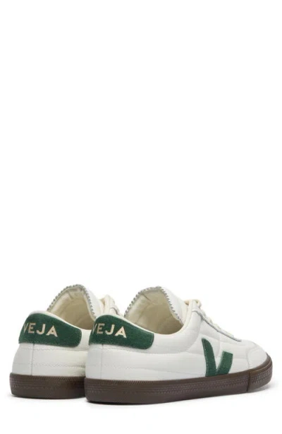 Veja Multicolour Leather Suede Sneaker In White