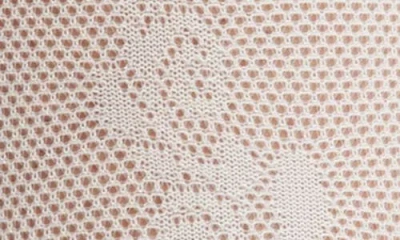 Nordstrom Floral Fishnet Crew Socks In White