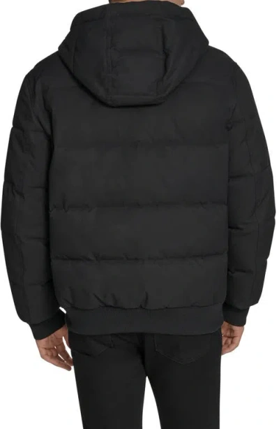 Levi's Men's Quilted Bomber With Hood Jacket In Black