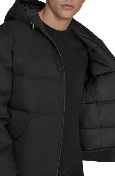 Levi's Men's Quilted Bomber With Hood Jacket In Black