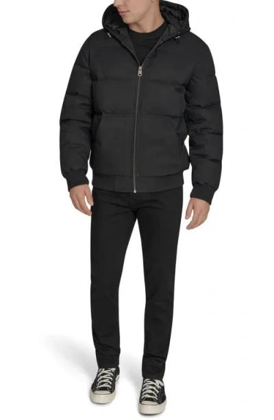 Levi's Men's Quilted Bomber With Hood Jacket In Black