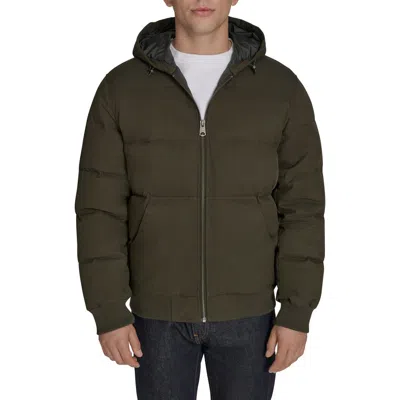 Levi's Men's Quilted Bomber With Hood Jacket In Green