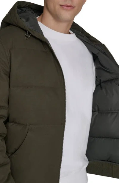 Levi's Men's Quilted Bomber With Hood Jacket In Green