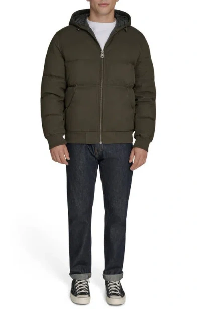 Levi's Men's Quilted Bomber With Hood Jacket In Green