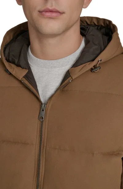 Levi's Men's Quilted Bomber With Hood Jacket In Brown