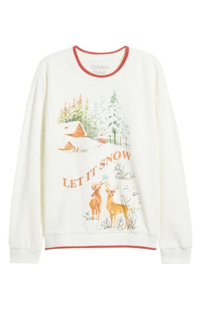 Golden Hour Let It Snow Graphic Sweatshirt In Multi