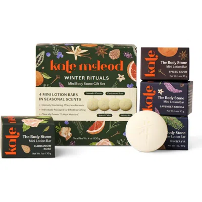 Kate Mcleod Winter Rituals Mini Body Stone Gift Set - 4 Mini Lotion Bars In Multi