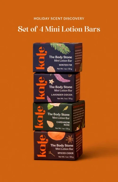 Kate Mcleod Winter Rituals Mini Body Stone Gift Set - 4 Mini Lotion Bars In Multi