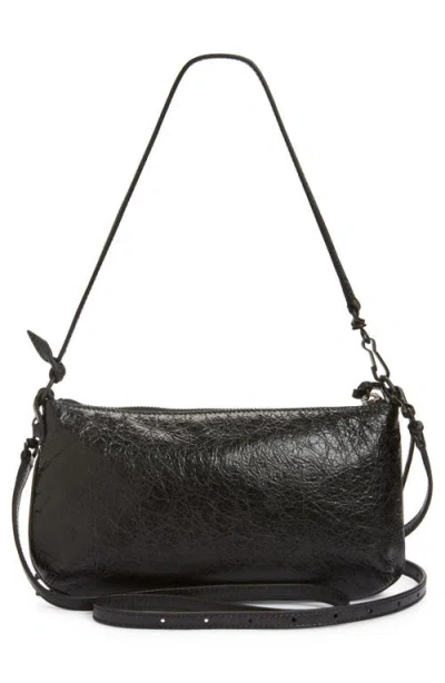 Balenciaga Le City Pouch On Strap In Arena Lambskin Bags In Black