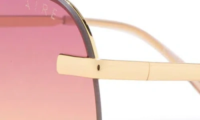 Aire Venatici 137mm Aviator Sunglasses In Pink