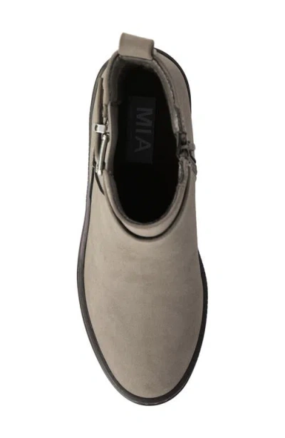 Mia Women's Elis Wedge Heel Buckled Ankle Booties In Gray