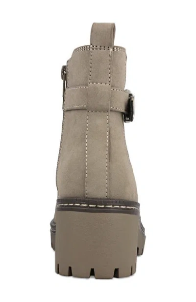 Mia Women's Elis Wedge Heel Buckled Ankle Booties In Gray