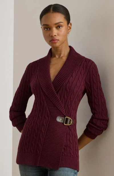 Ralph Lauren Women's Buckled Cotton Sweater In Red