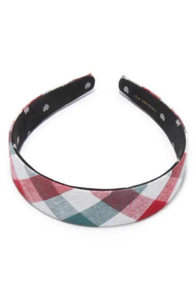 Lele Sadoughi Bessette Gingham Headband In Multi