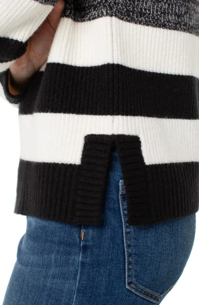 Liverpool Los Angeles Women's Long-sleeve V-neck Sweater In White