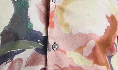 Ted Baker Brynhil Regular Fit Large Painted Floral Shirt In Multi