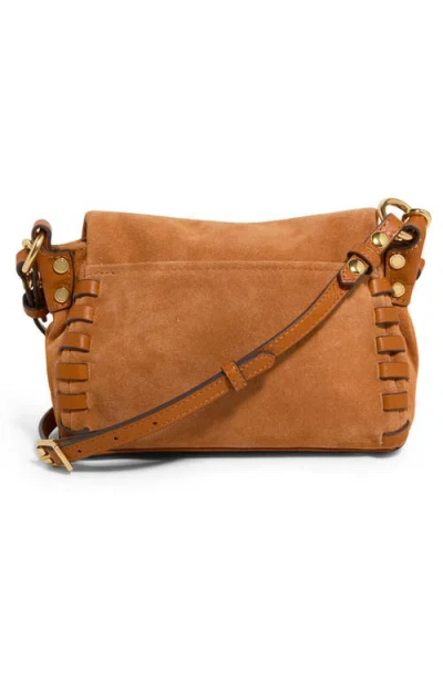 Aimee Mini Zen Leather Crossbody Bag In Brown